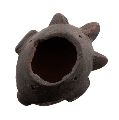 Masquette africaine votive Igbo en terre cuite – masque passeport miniature