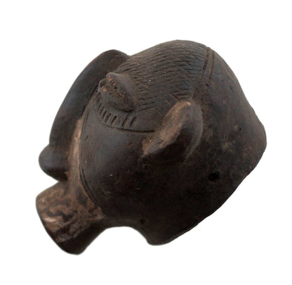 Masquette africaine votive Kran en terre cuite – masque passeport miniature
