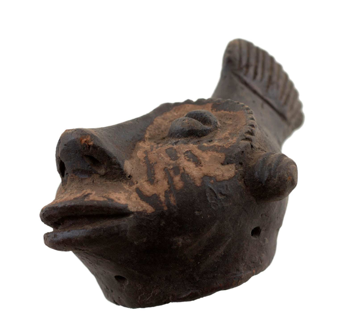 Masquette africaine votive Lega en terre cuite – masque passeport miniature