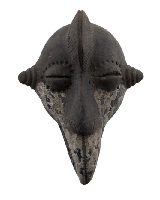 Masquette africaine votive Mahou Dan en terre cuite – masque passeport miniature