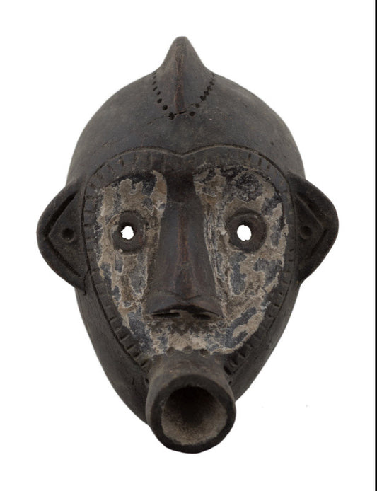 Masquette africaine votive Kran en terre cuite – masque passeport miniature