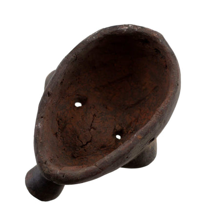 Masquette africaine votive Kran en terre cuite – masque passeport miniature