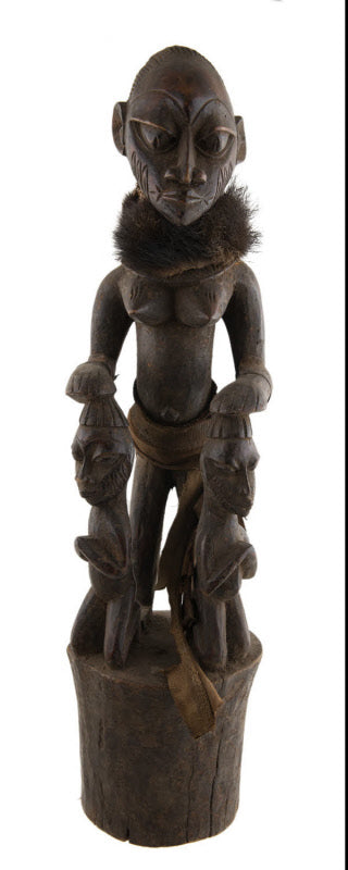 Ancienne statue Ibeji Yoruba – Statue africaine cultuelle 54 cm