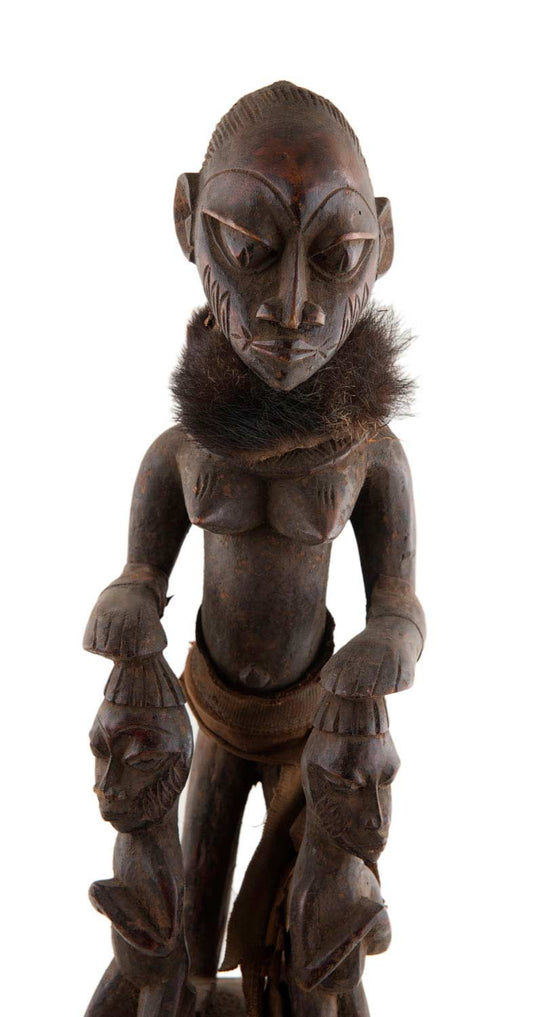 Ancienne statue Ibeji Yoruba – Statue africaine cultuelle 54 cm