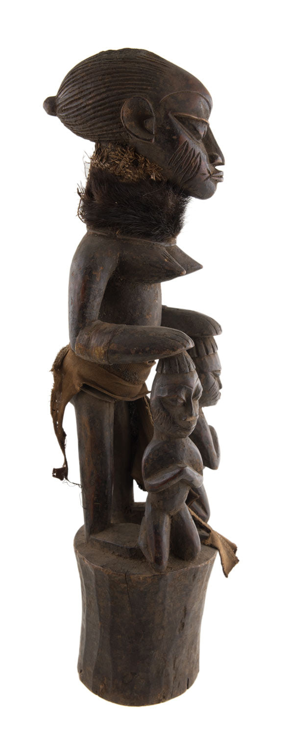 Ancienne statue Ibeji Yoruba – Statue africaine cultuelle 54 cm