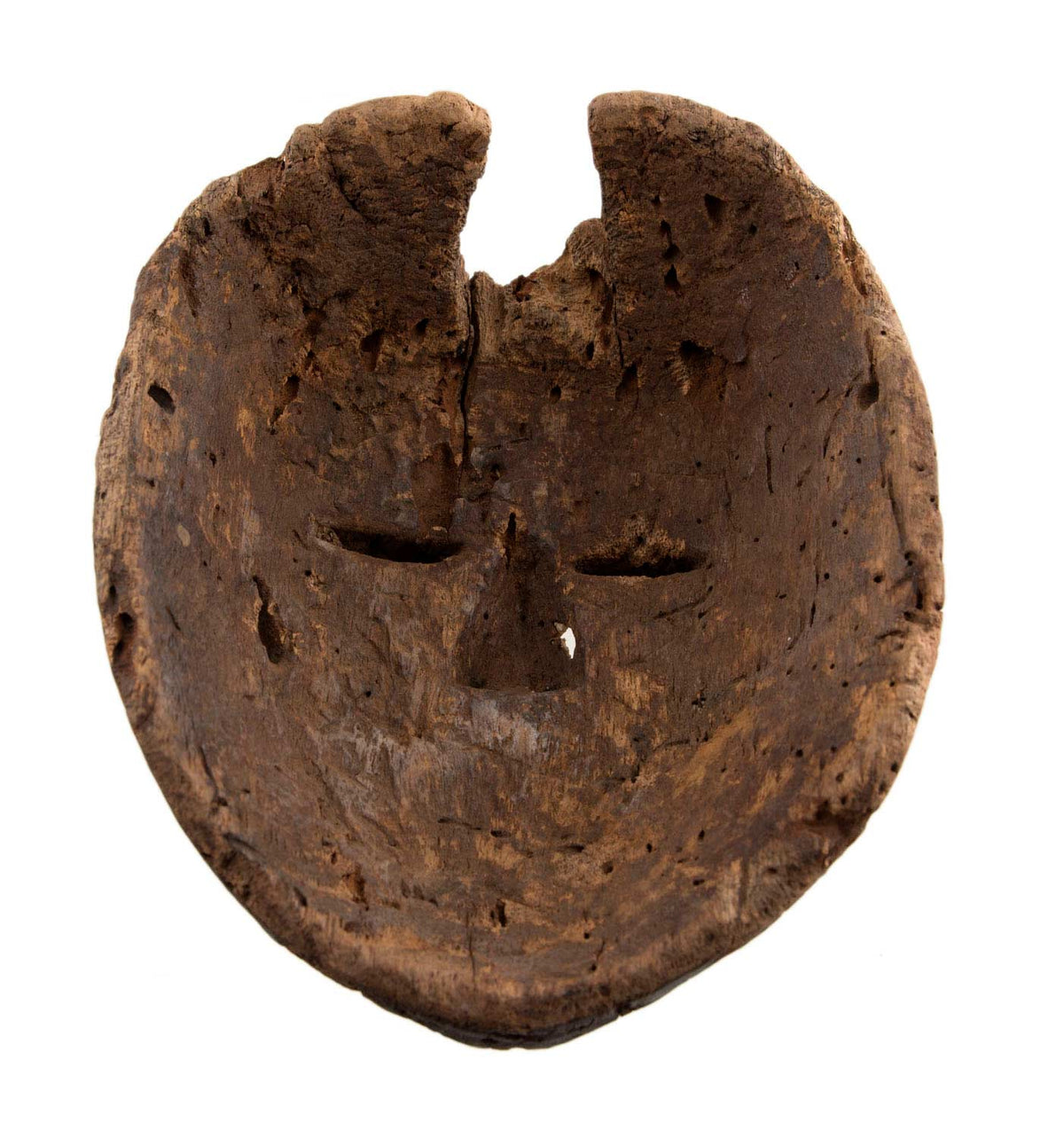 Masque africain Lega en bois et pigments – RDC