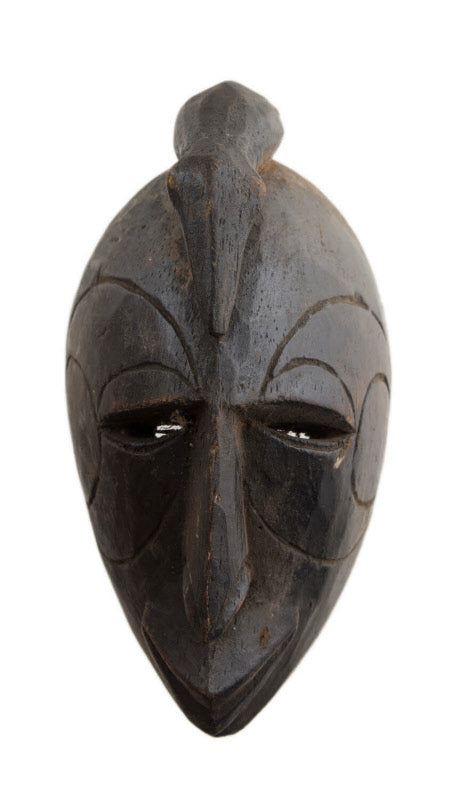 Masque passeport Igbo Agbogho Mmwo – Masquette africaine miniature en bois 16 cm