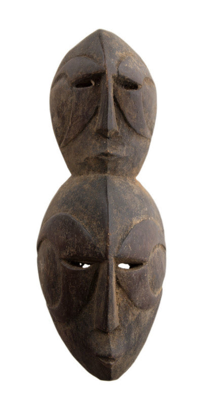Masque miniature passeport africain Igbo Agbogho Mmwo Janus