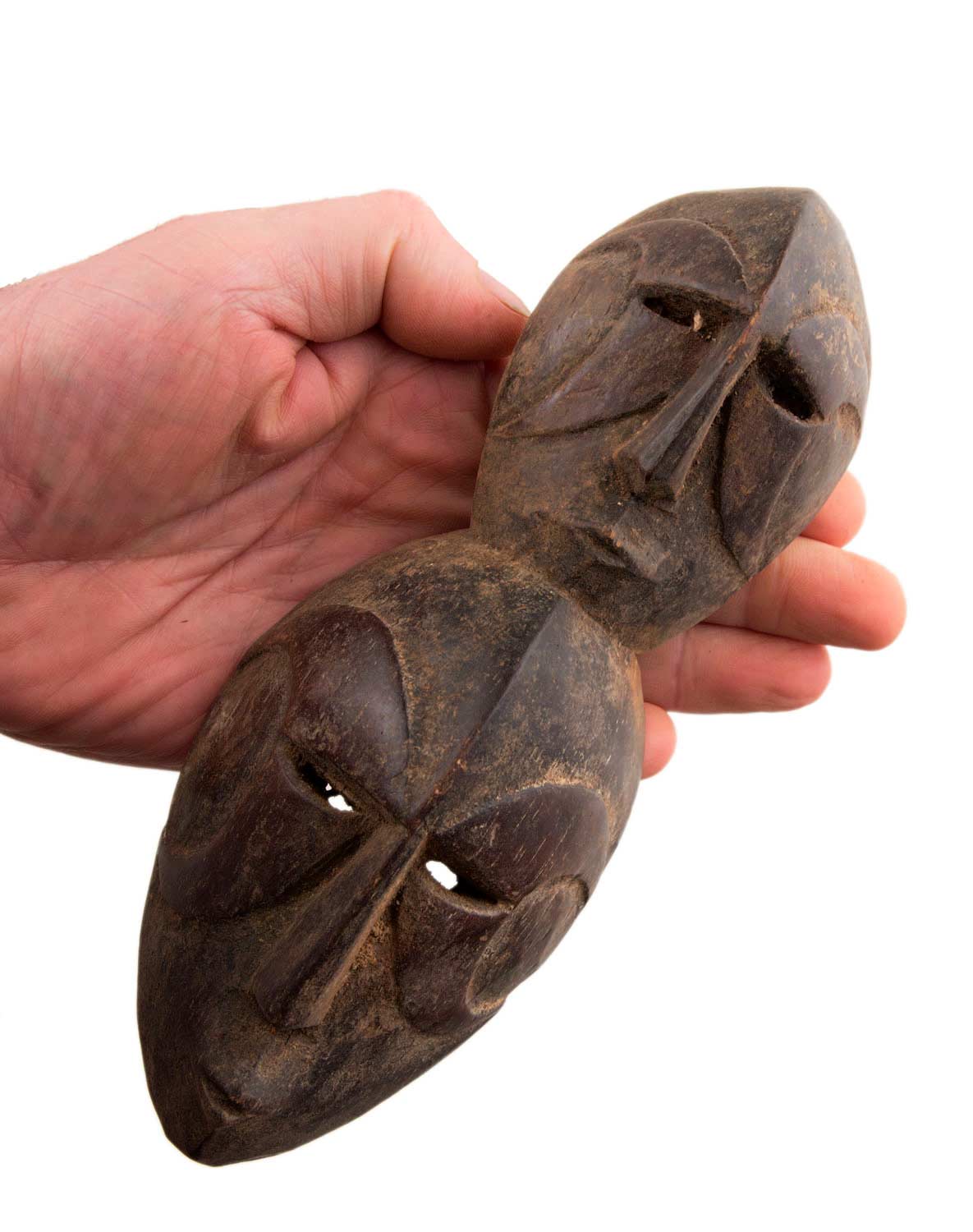 Masque miniature passeport africain Igbo Agbogho Mmwo Janus