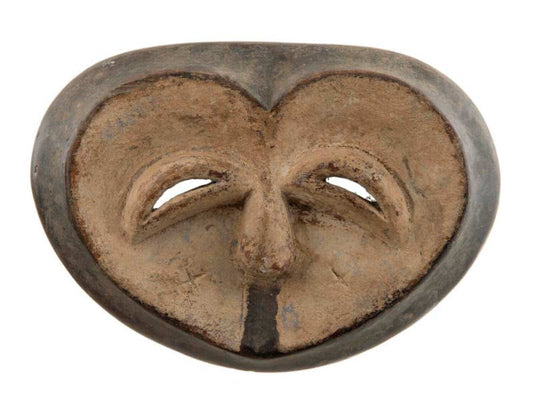 Masque africain Kwele du Gabon – sculpture en bois et pigments