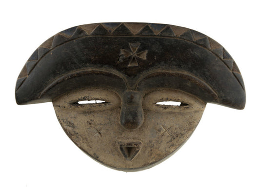 Masque africain Kwele du Gabon – sculpture en bois et pigments