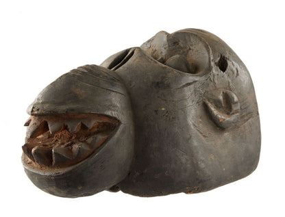 Masque africain Singe Bulu Boulou du Cameroun – bois et pigments