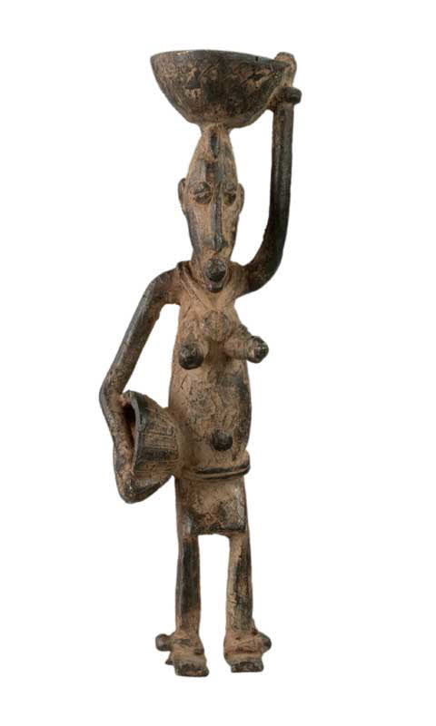 Statue Dogon en bronze – Figurine de maternité, Mali