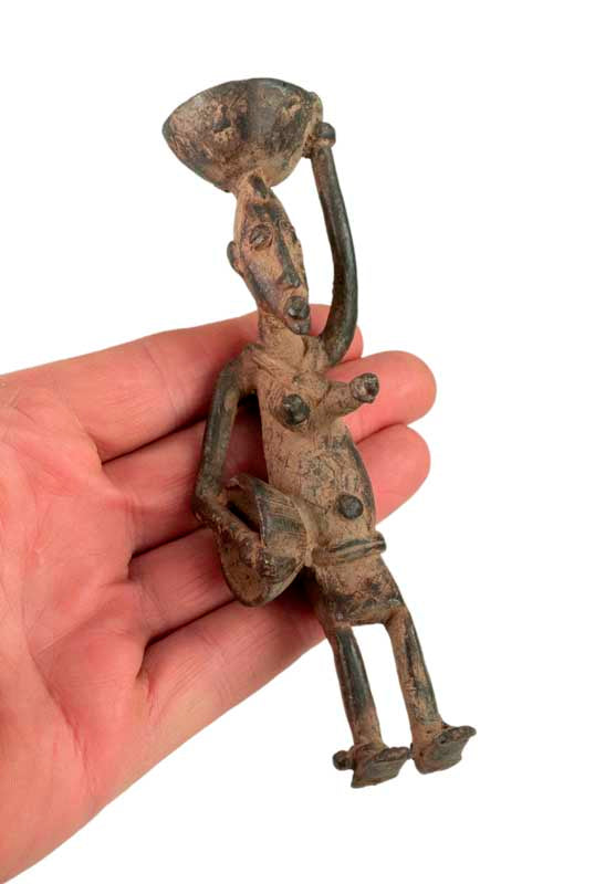 Statue Dogon en bronze – Figurine de maternité, Mali