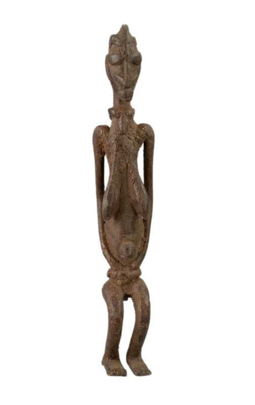 Statue Dogon en bronze – Figurine féminine ancêtre, Mali