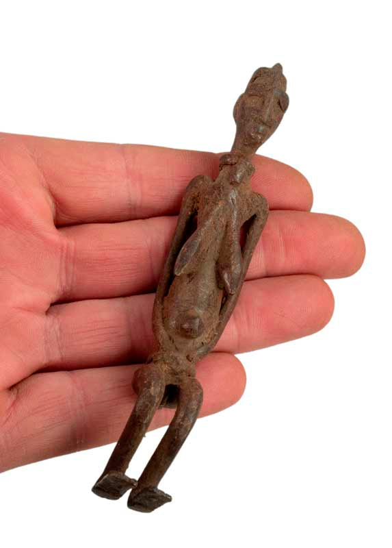 Statue Dogon en bronze – Figurine féminine ancêtre, Mali