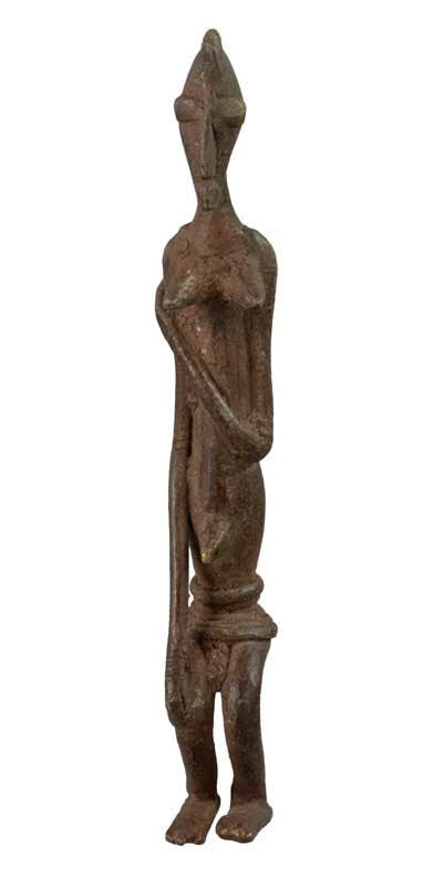 Statue féminine Dogon en bronze – Figurine ancêtre, Mali