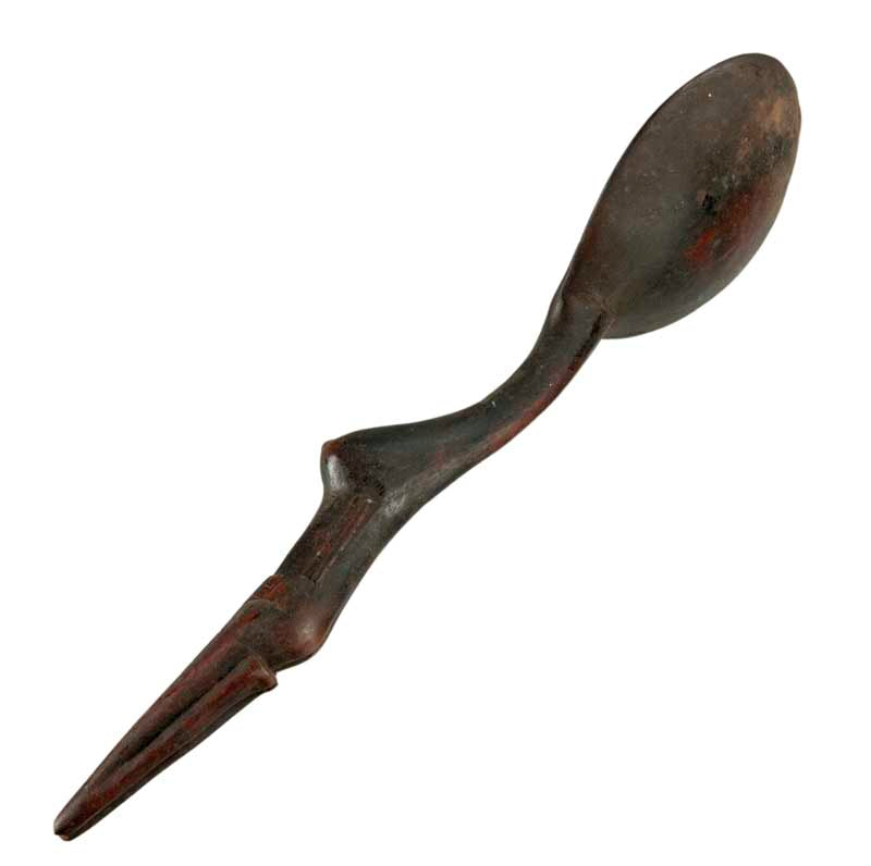 Cuillère Zoulou Izinkhezo Ukhezo en bois – Art africain traditionnel