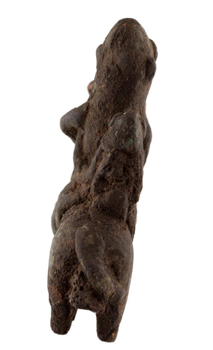 Ancienne figurine africaine cavalier Sao Bronze
