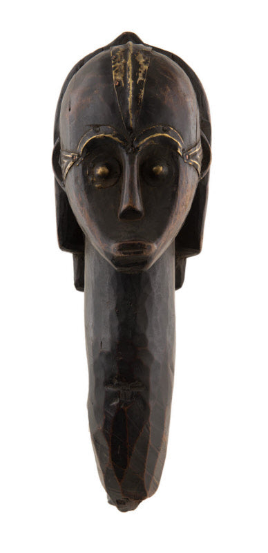 Tête de gardien reliquaire Fang Byeri – Statue africaine du Gabon 35 cm