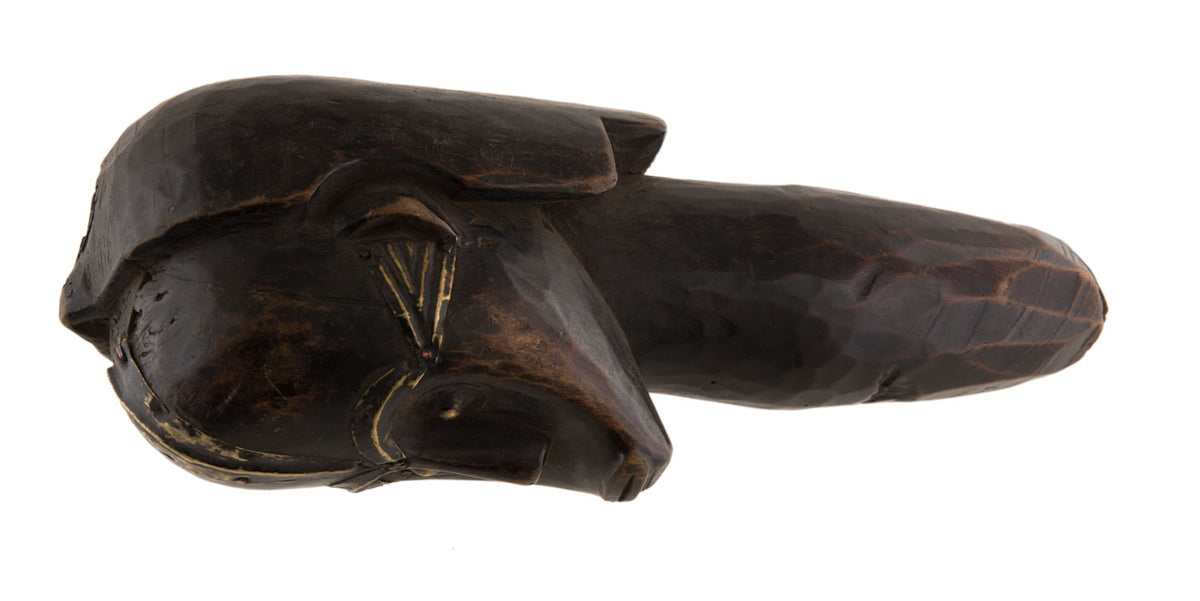 Tête de gardien reliquaire Fang Byeri – Statue africaine du Gabon 35 cm
