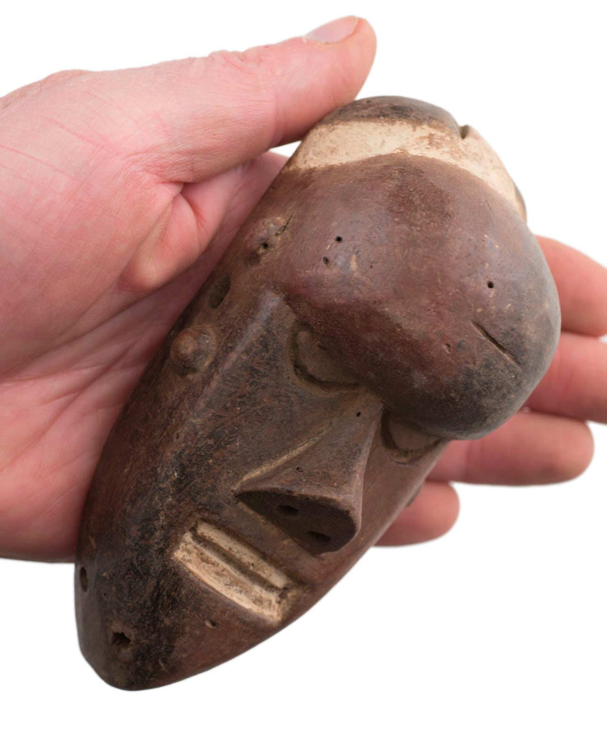 Masque passeport Salampasu – Masquette africaine en bois 14 cm