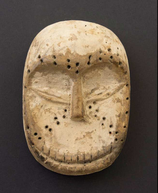 Masque passeport Lega – Masquette africaine miniature en bois 13,4 cm