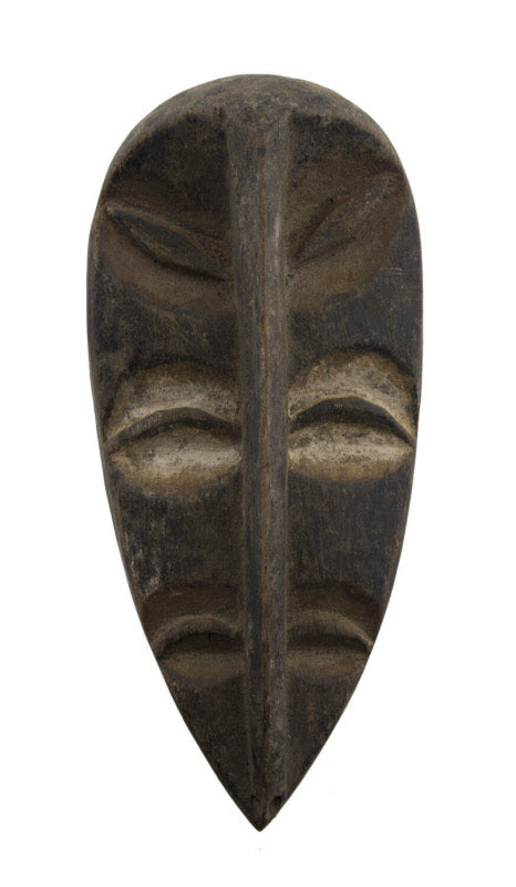 Masque passeport Kwele – Masquette africaine miniature en bois 15,2 cm