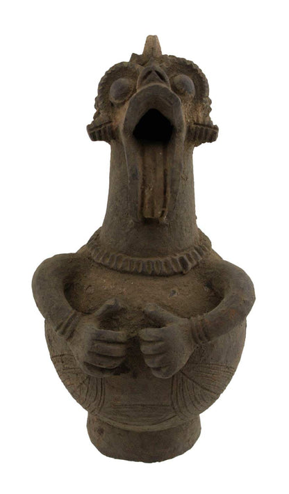 Jarre Mambila anthropozoomorphe en terre cuite – Cameroun