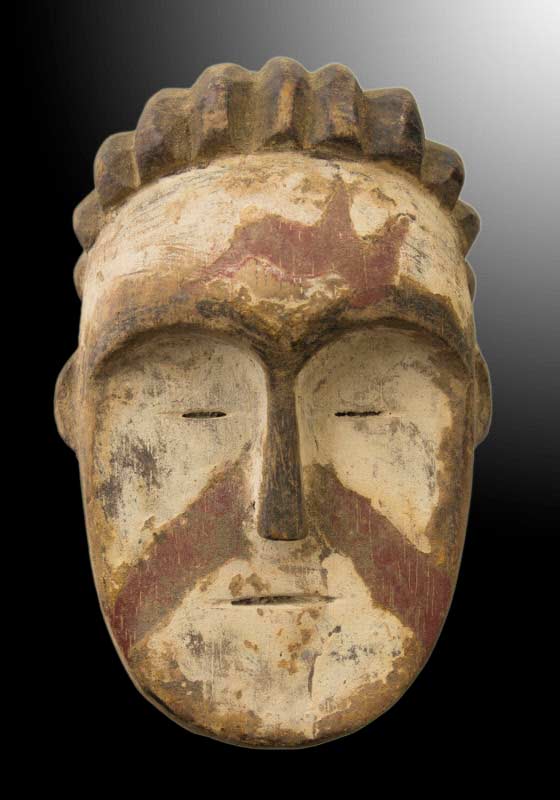 Masquette Mitsogho – Masque diminutif passeport africain en bois