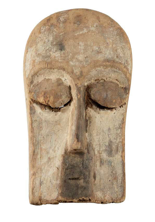 Masque passeport africain – Masquette en bois et pigments 16 cm
