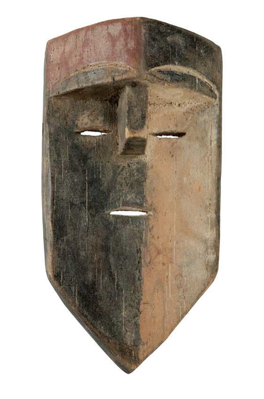 Masque passeport africain – Masquette en bois et pigments 11,5 cm