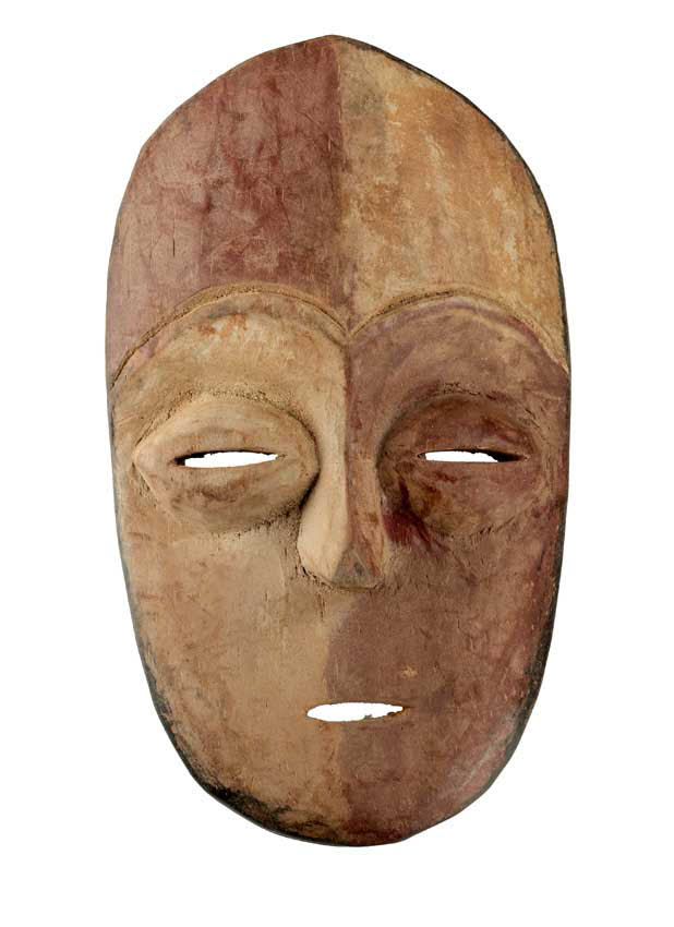 Masque passeport africain – Masquette en bois et pigments 15 cm