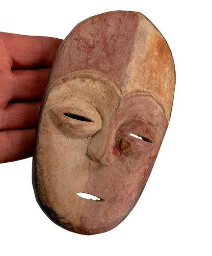 Masque passeport africain – Masquette en bois et pigments 15 cm