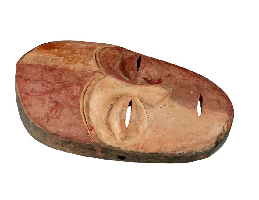 Masque passeport africain – Masquette en bois et pigments 15 cm
