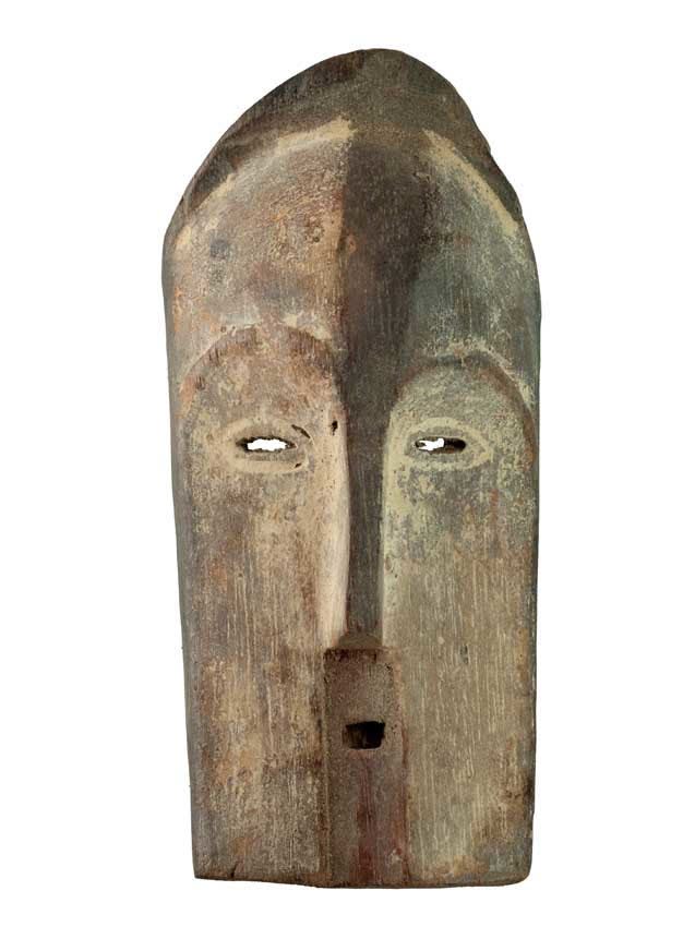 Masque passeport africain – Masquette en bois et pigments 15 cm