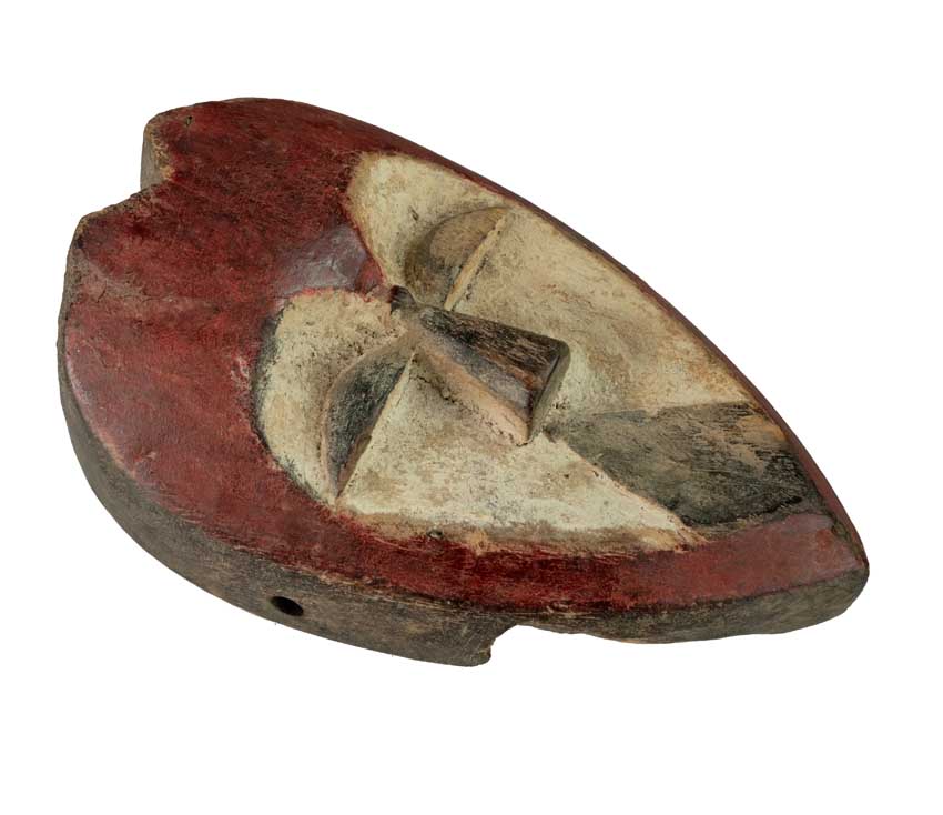 Masque passeport africain – Masquette en bois et pigments 15 cm
