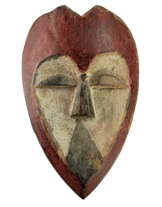 Masque passeport africain – Masquette en bois et pigments 15 cm