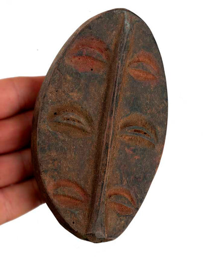 Masque passeport africain – Masquette en bois et pigments 14,5 cm