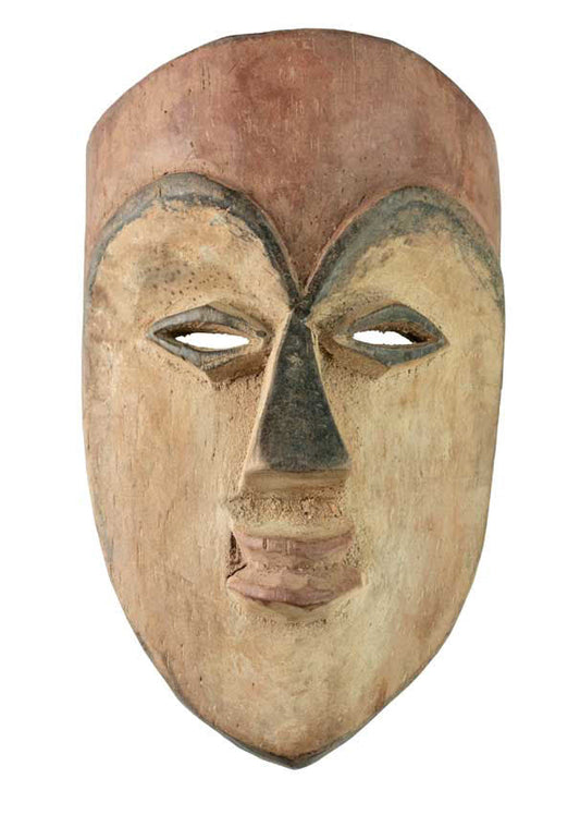 Masque passeport africain – Masquette en bois et pigments 14 cm