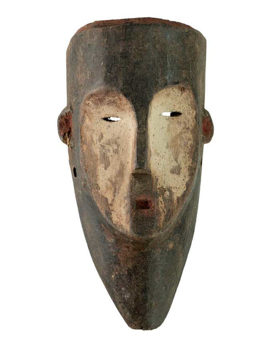 Masque passeport africain – Masquette en bois et pigments 15,5 cm
