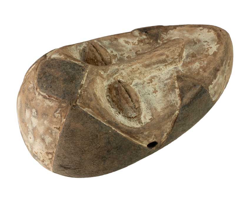 Masque passeport africain – Masquette en bois et pigments 15 cm