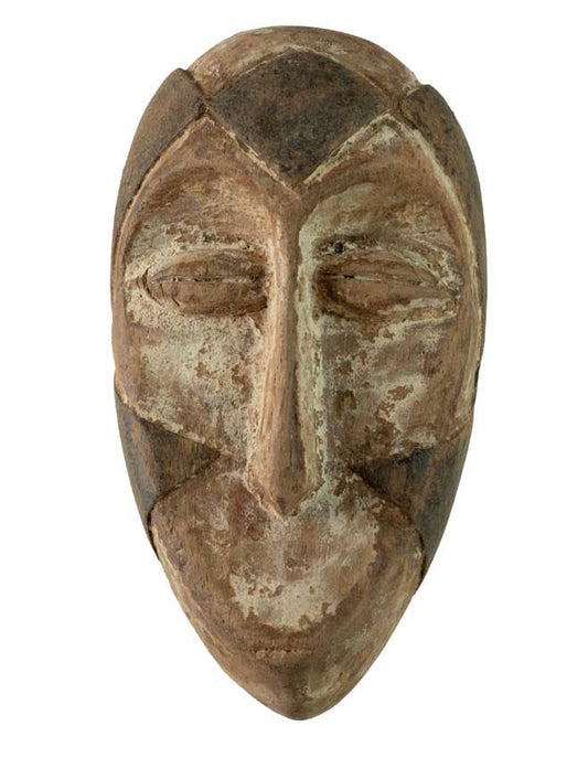 Masque passeport africain – Masquette en bois et pigments 15 cm