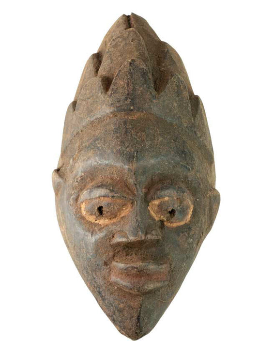 Masque passeport africain – Masquette en bois et pigments 16 cm