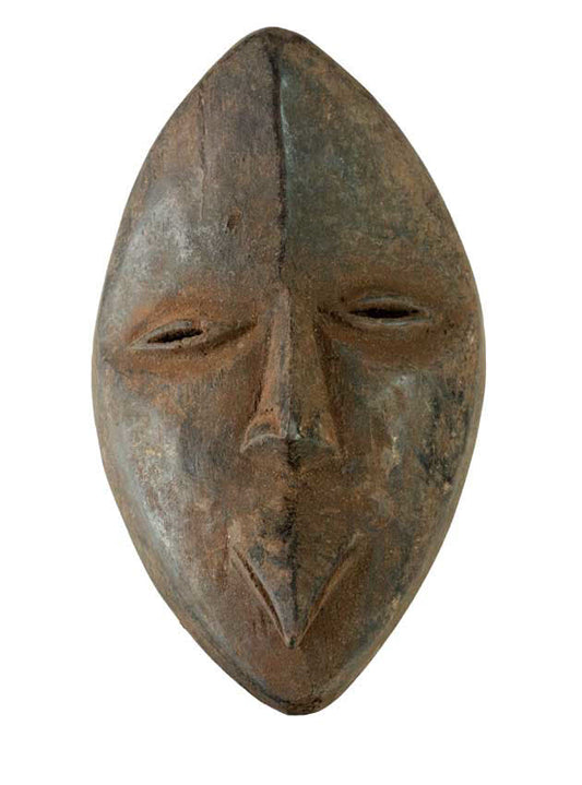Masque passeport africain – Masquette en bois et pigments 13,5 cm