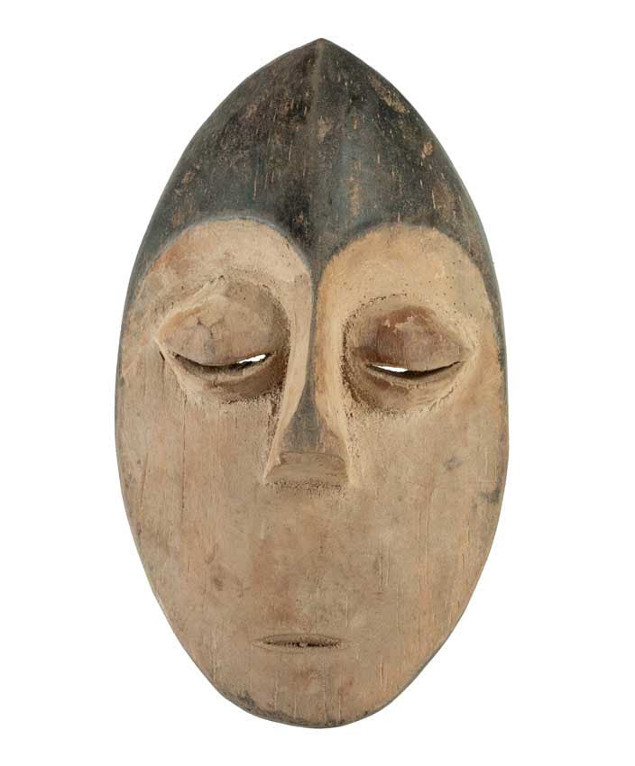 Masque passeport africain – Masquette en bois et pigments 12,5 cm