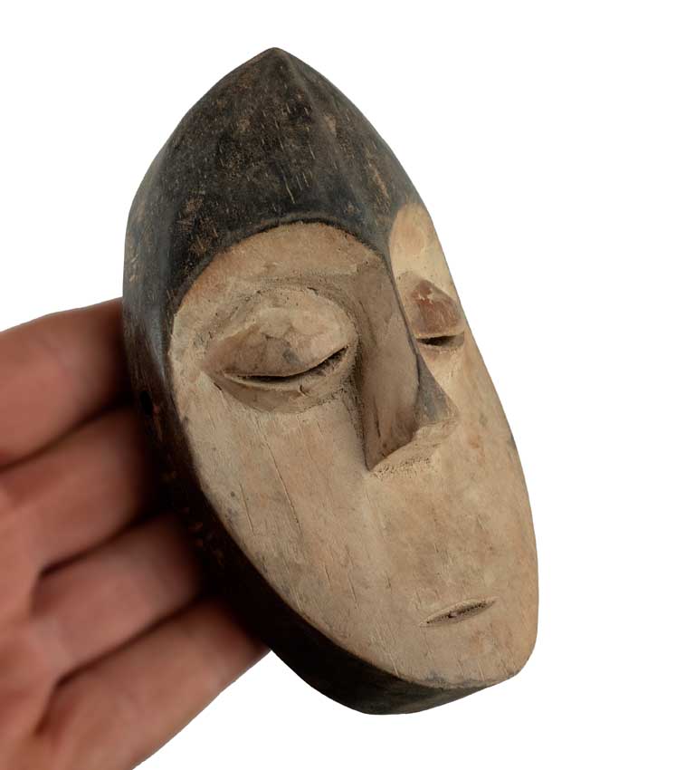 Masque passeport africain – Masquette en bois et pigments 12,5 cm