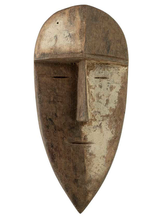Masque passeport africain – Masquette en bois et pigments 17 cm