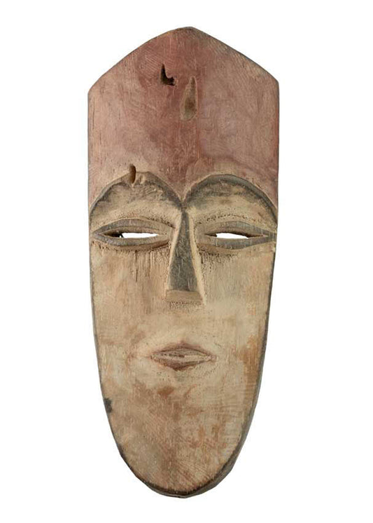 Masque passeport africain – Masquette en bois et pigments 14,5 cm