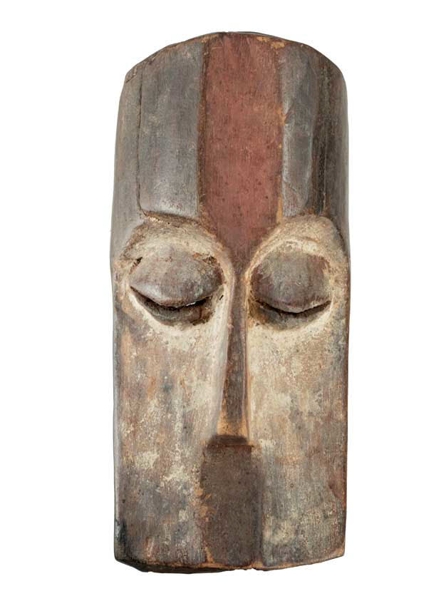 Masque passeport africain – Masquette en bois et pigments 17 cm
